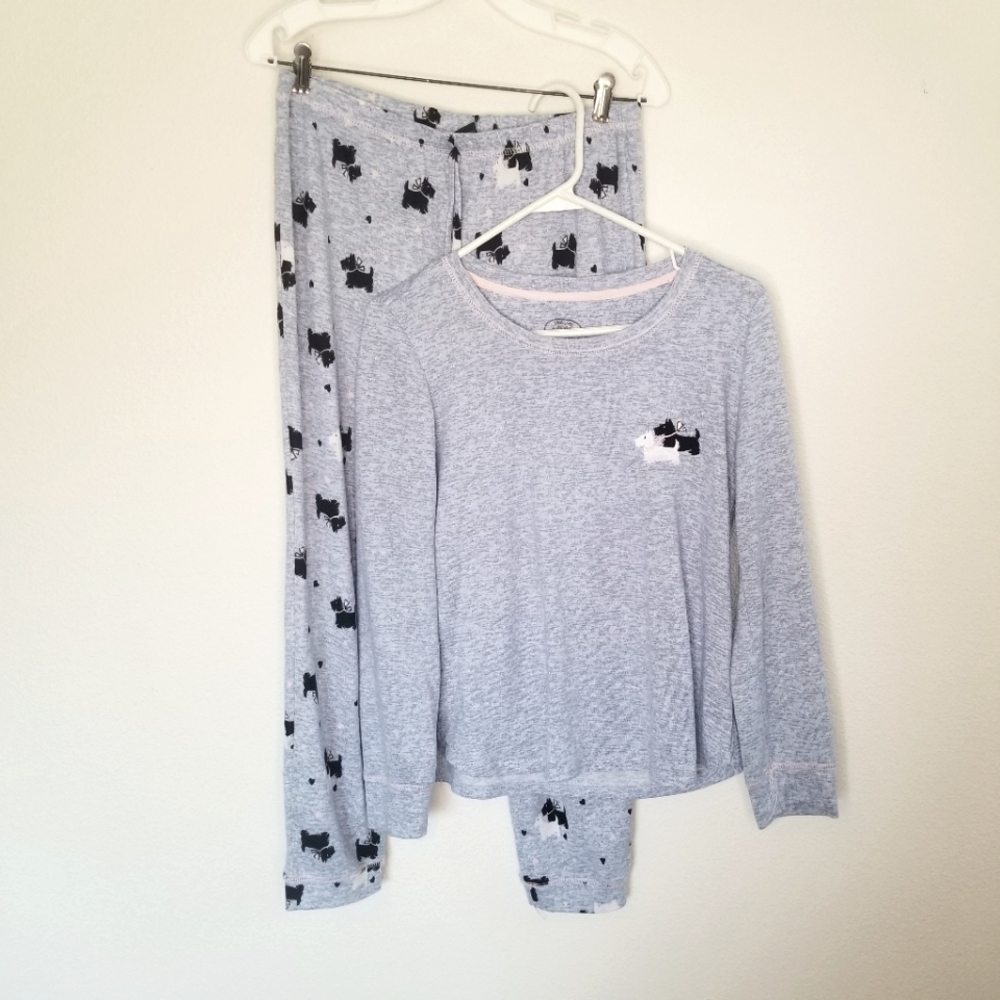 Laura Ashley 2-piece pajama set blue Scottie dog M